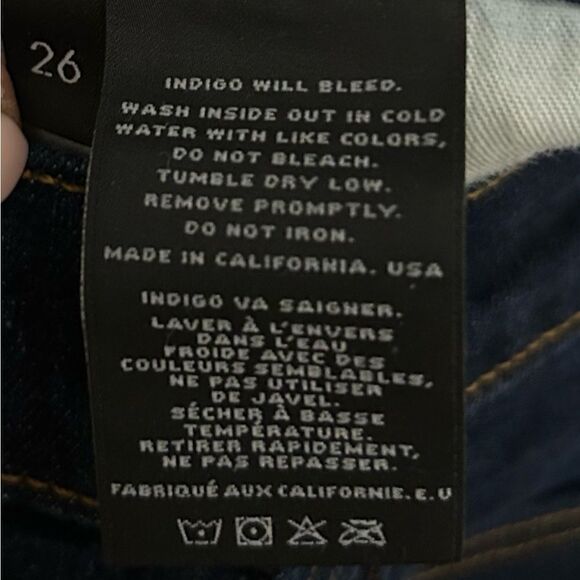 J Brand Cropped Pure Dark Wash Skinny Jeans Size 26 STYLE 80035C032 - Picture 4 of 9